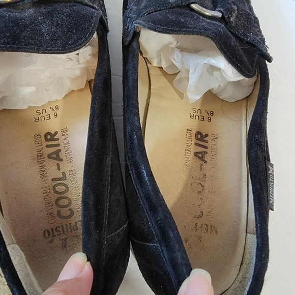 MEPHISTO Cool-Air Women's Comfort Loafers Sz 8.5 Black Suede Leather Slip-On - Picture 8 of 12